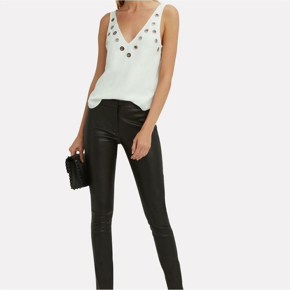 10 Crosby Derek Lam Matte Satin‎ Grommet Tank 4 NEW